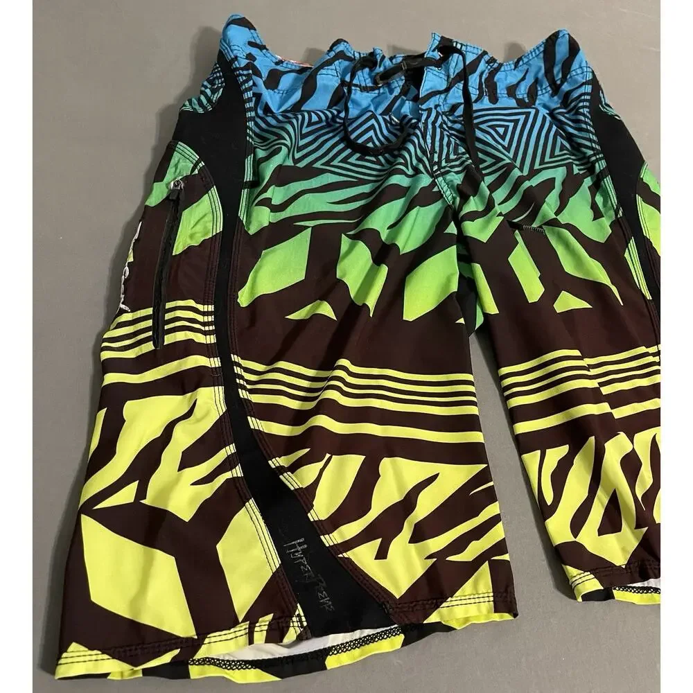 O’Neill Hyperfreak Jordi Smith Boardshorts Swim Trunks Blue Green Size 30